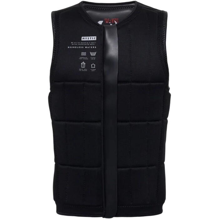 2024 Mystic Mens Anarchy Front Zip Wake Impact Vest 35005.240210 - Black